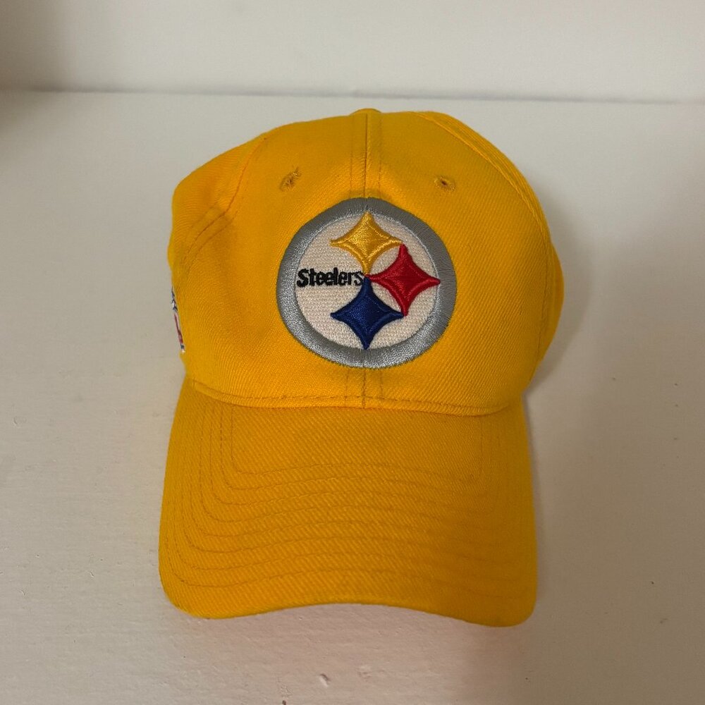 Vintage Pittsburgh Steelers Yellow Cap Hat Classic Embroidered Logo Adjustable